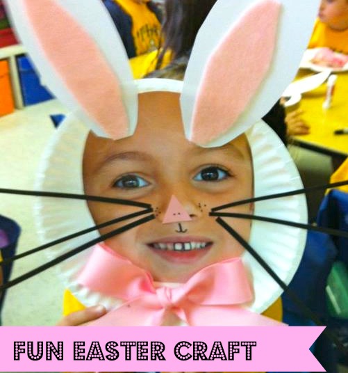 Bunny Face Mask for a PreSchool Easter Craft