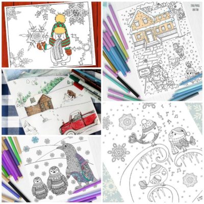 Free Winter Coloring Pages for Adults
