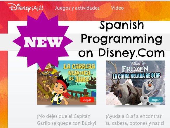 Spanish Disney Website for Bilingual Exposure