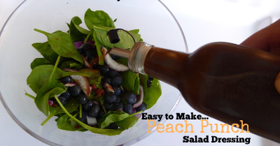 Spinach Salad with Homemade Peach Punch Dressing