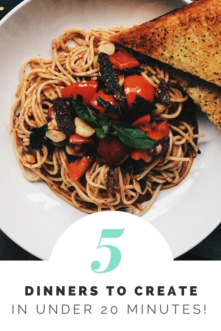 5 Dinners to Create in 20 Minutes with FREE Menu Planner